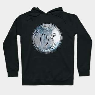 Virgo Moon Sign Astrology Zodiac Symbol Stars and Crescent Moon Hoodie